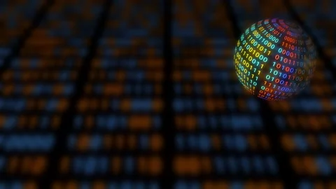 Loopable: Digital Data 3D Abstract Technology Background Stock Footage 161035806