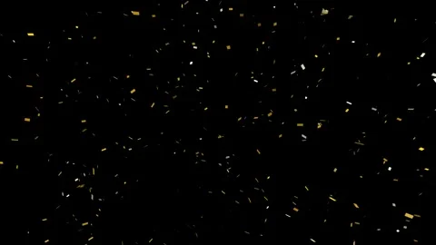 Loopable Falling Gold Confetti Stock Footage On Black Background Stock Footage 331316808