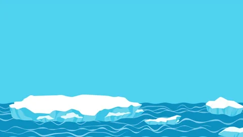 Loopable file - Glacier Ice floating in the sea motion background animation Stock Footage 201662885