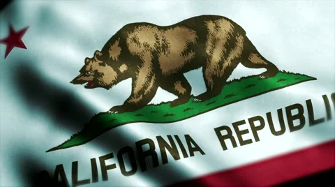 Loopable: Flag of California 60fps Stock Footage 68484477