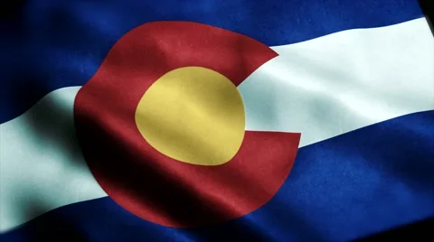 Loopable: Flag of Colorado 60fps Video stock 68485494