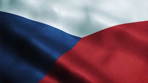Loopable: Flag of Czech Republic, 60 fps Video stock 73929865