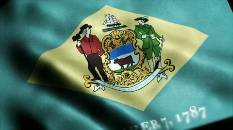 Loopable: Flag of Delaware 60fps Video stock 68486883