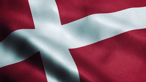 Loopable: Flag of Denmark, 60fps Video stock 73929947