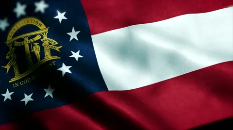 Loopable: Flag of Georgia 60fps Stock Footage 68488488