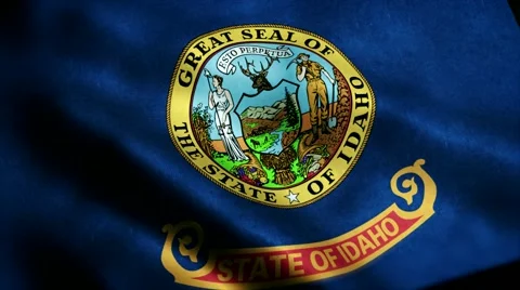 Loopable: Flag of Idaho 60fps Stock Footage 68489062