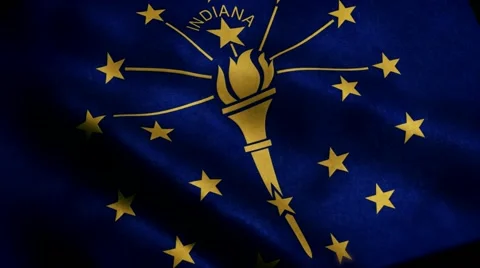 Loopable: Flag of Indiana 60fps Video stock 68489268