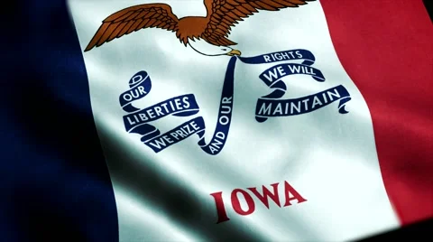Loopable: Flag of Iowa 60fps Video stock 68489382