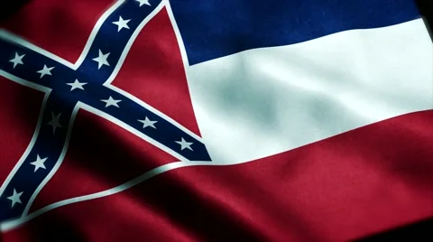 Loopable: Flag of Mississippi 60fps Stock Footage 68491204