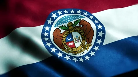 Loopable: Flag of Missouri 60fps Stock Footage 68491239