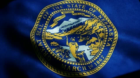 Loopable: Flag of Nebraska 60fps Video stock 68491219