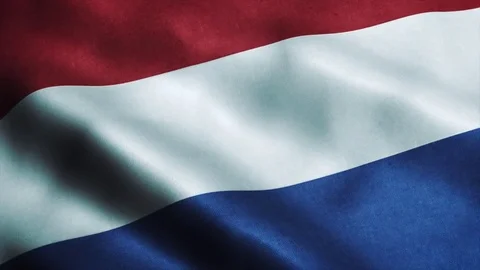 Loopable: Flag of Netherlands 60fps Stock Footage 73929951