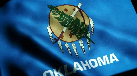 Loopable: Flag of Oklahoma 60fps Stock Footage 68492398