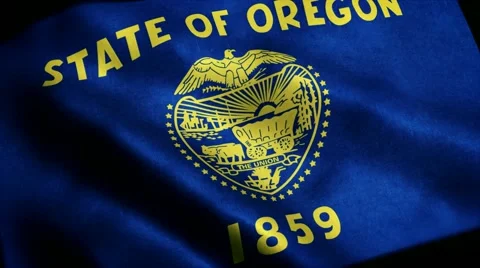 Loopable: Flag of Oregon 60fps Stock Footage 68492458