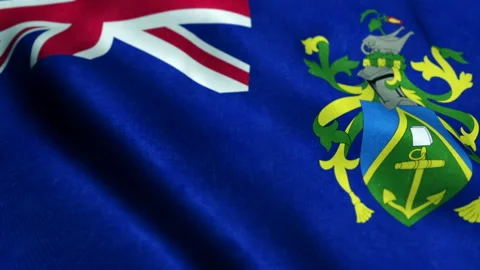 Loopable Flag of Pitcairn Island. Stock Footage 229821731