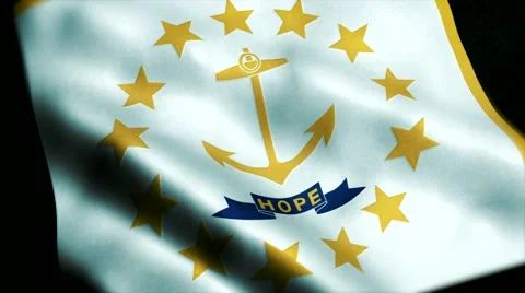 Loopable: Flag of Rhode Island 60fps Stock Footage 68492819