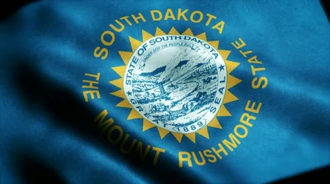 Loopable: Flag of South Dakota 60fps Video stock 68493258