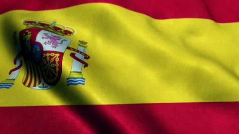 Loopable Flag of Spain. Spanish official flag gently waving in the wind. 스톡 동영상 232797432