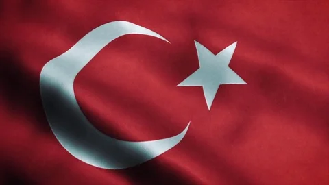 Loopable Flag of Turkey, 60fps Video stock 73929950