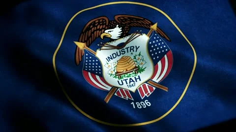 Loopable: Flag of Utah 60fps Video stock 68493661