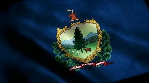 Loopable: Flag of Vermont 60fps Stock Footage 68493697