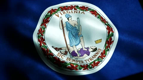 Loopable: Flag of Virginia 60fps Video stock 68493881