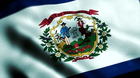Loopable: Flag of West Virginia 60fps Stock Footage 68483074