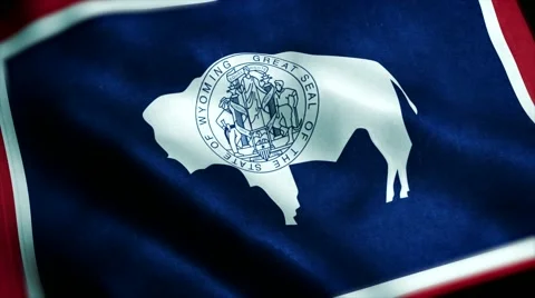 Loopable: Flag of Wyoming 60fps Video stock 68494221