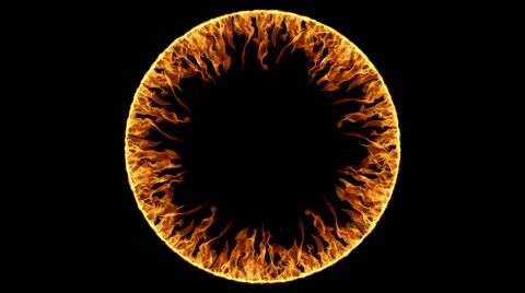 Loopable Flames Slow Motion Circle Stockbeeldmateriaal 65428756