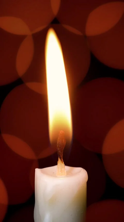 Loopable flickering candle flame macro shot Stock Footage 289816012