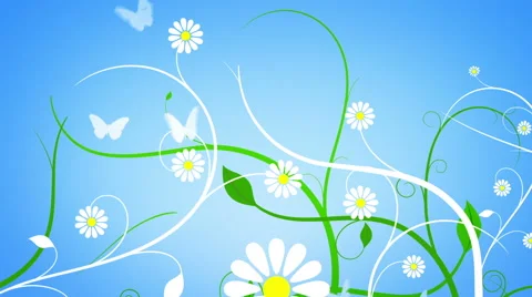 Loopable Flower Vines Background | Stock Video | Pond5