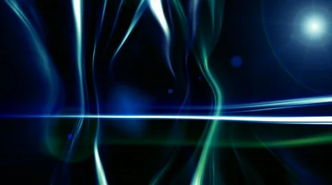 Loopable flowing strokes of light with lens flares Stock Footage 634483