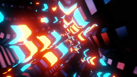 Loopable: Flying Through Abstract Sci-Fi Space Vídeos de archivo 160363952