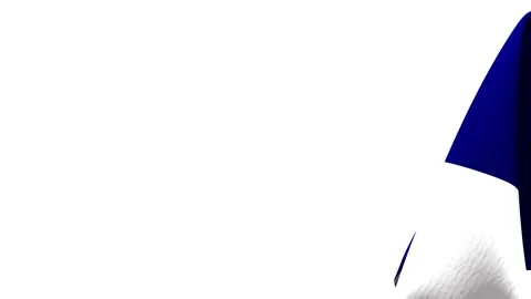 Loopable French flag on white background Stock Footage 132004019