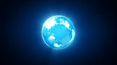 Loopable Globe animation blue Stock Footage 334946