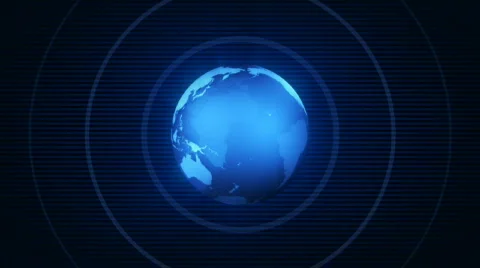 Loopable Globe animation blue Stock Footage 334949