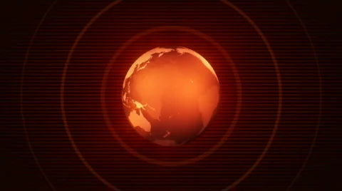 Loopable Globe animation red Stock Footage 334940