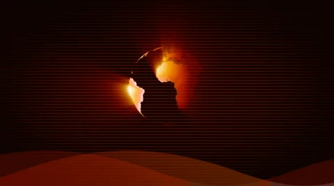 Loopable globe red background Stock Footage 334938