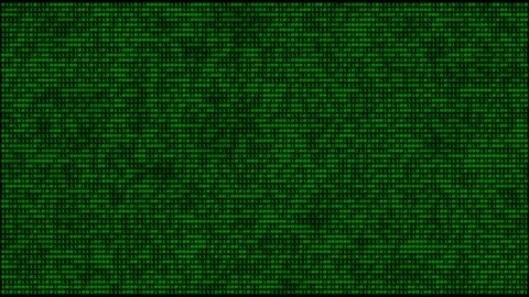 Loopable: Glowing Green Binary Digital Code Abstract Background With Randomly Stock Footage 92390627