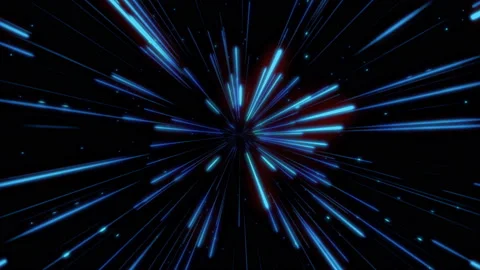 Loopable glowing light streak tunnel in blue color with small dots, stars. Ab Stock Footage 150491176