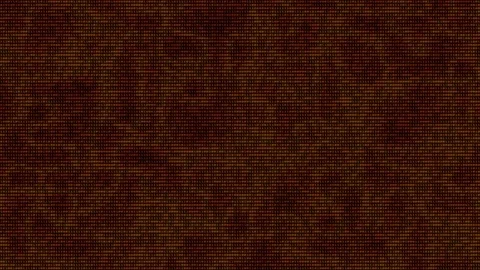 Loopable: Glowing Orange Binary Digital Code Abstract Background With Randomly Vidéo 81872256