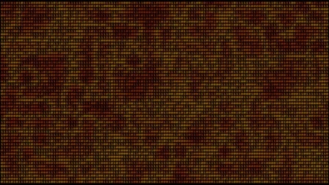 Loopable: Glowing Orange Binary Digital Code Abstract Background With Randomly Vidéo 94845770