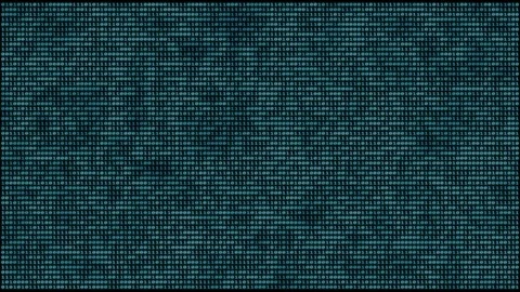Loopable: Glowing Teal-Blue Binary Digital Code Abstract Background With Stock Footage 87686320