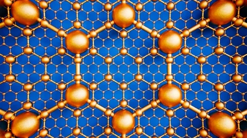 Loopable graphene structure Rows of carbon atoms. Honeycombs Science technology Stockbeeldmateriaal 201211616