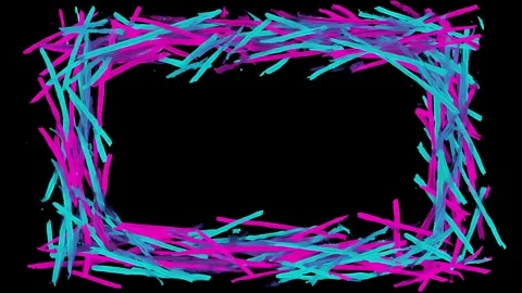 Loopable handdrawn abstract frame animation in stopmotion style Stock Footage 315347773