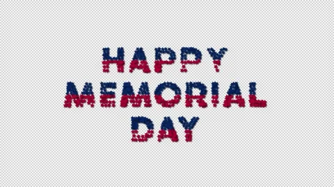 Loopable Happy Memorial Day Animations in HD Video stock 274334427