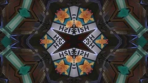 Loopable Kaleidoscope (59.97 fps) of nighttime city traffic. Stock-Footage 221803913