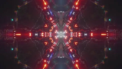 Loopable Kaleidoscope of nighttime traffic 5 Stock Footage 221149889