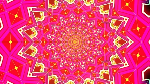 Loopable Kaleidoscope Sequence Patterns. Stock Footage 100147090