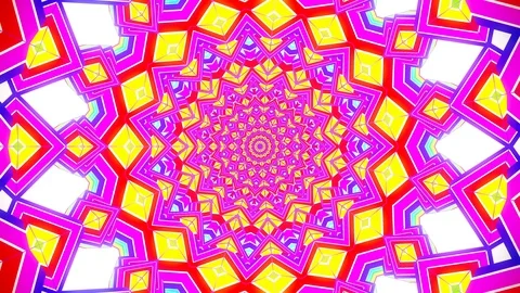 Loopable Kaleidoscope Sequence Patterns. Stock Footage 100147132